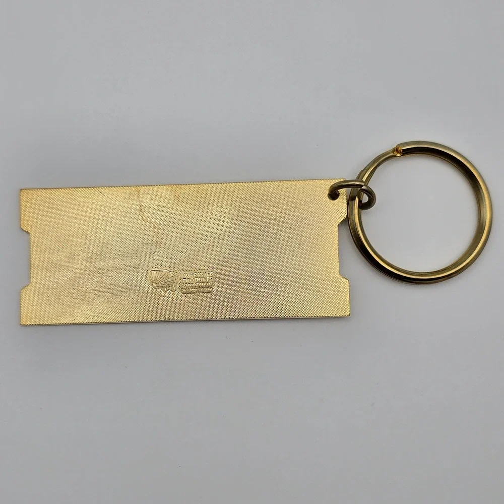 Vtg Gold‎ Tone Ticket Stub Keychain Pacific Opera Premiere Season 1987 Souvenir